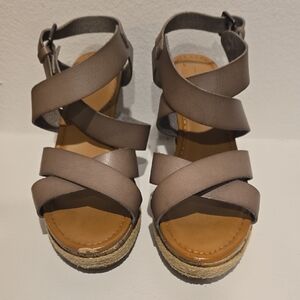 Maurices Taupe Strappy Sandals